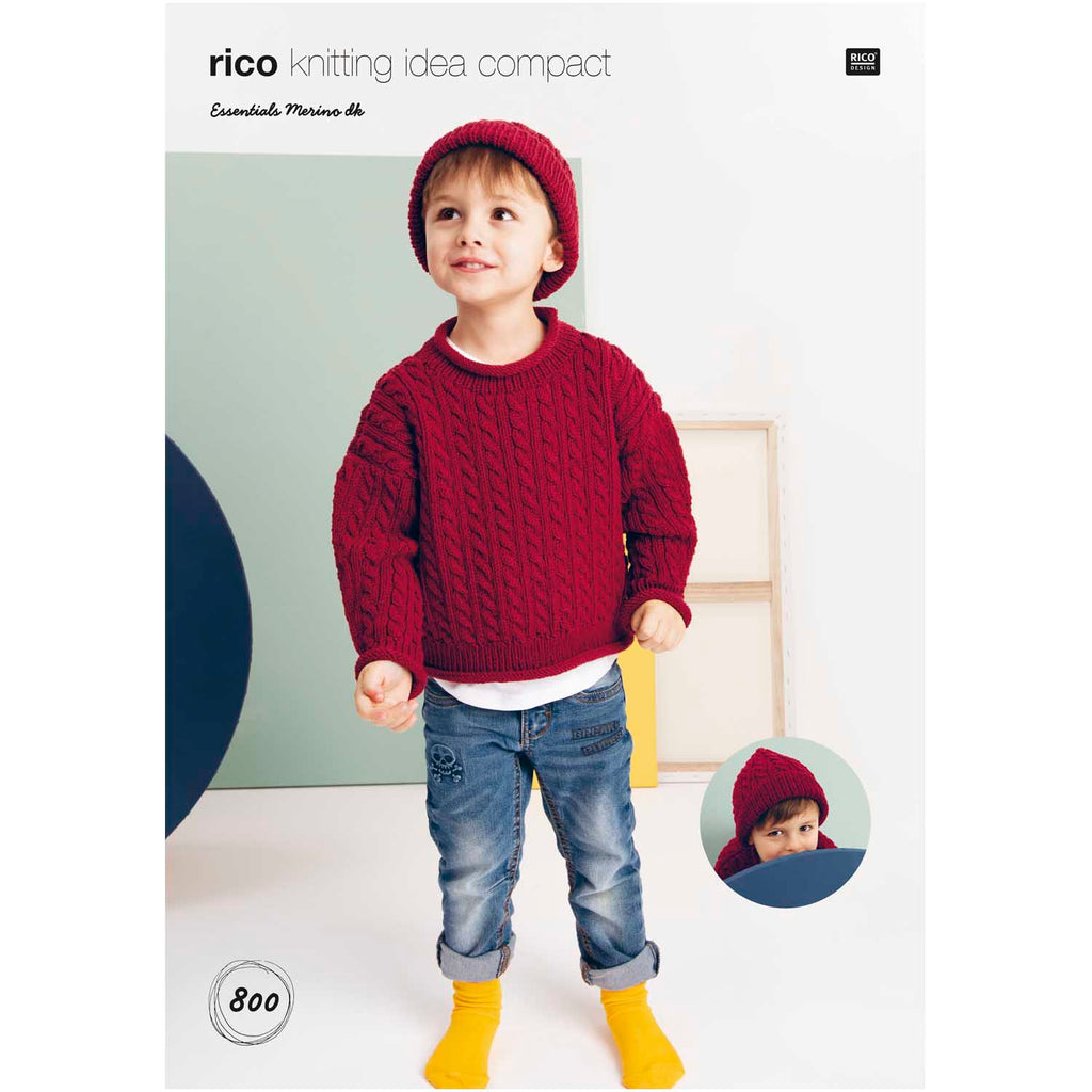 Rico Essentials Merino DK Pattern 800 Kids Sweater