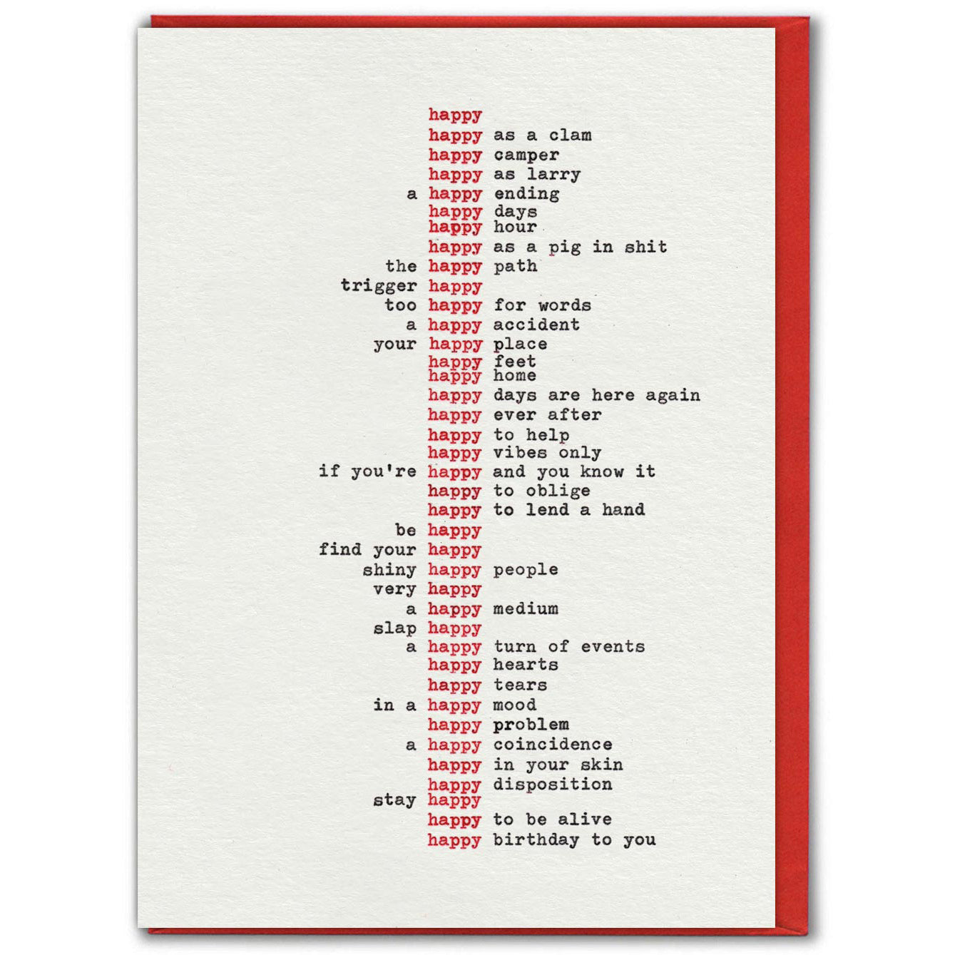 Greetings Card : The Happy Card