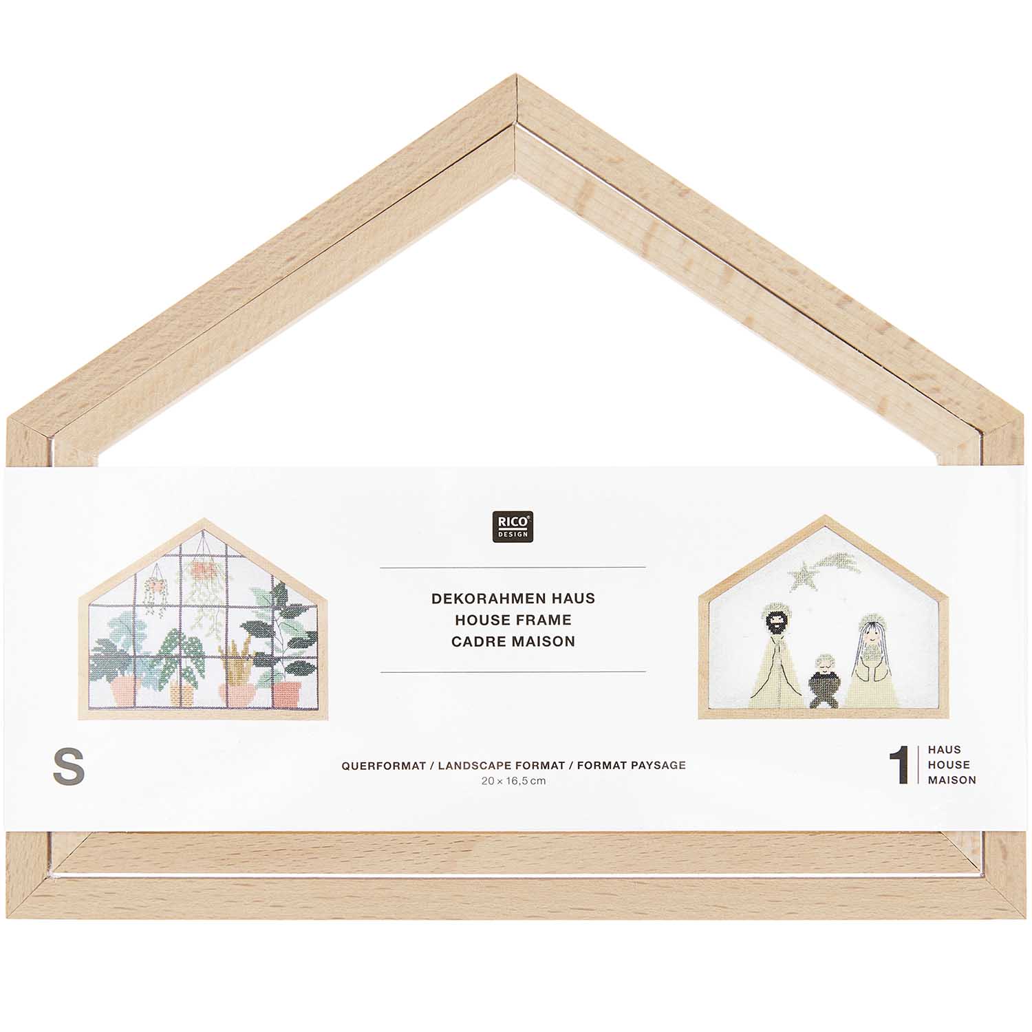 Decorative Embroidery Frame : House Shaped 200 x 165mm