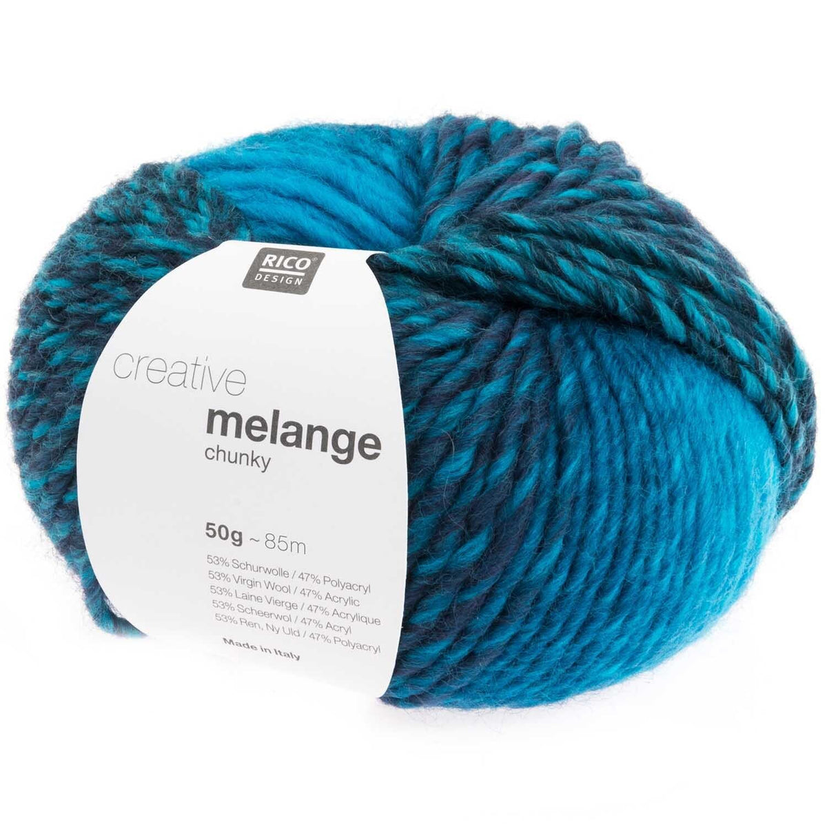 Rico Creative Melange Chunky Turquoise blue Colour 010