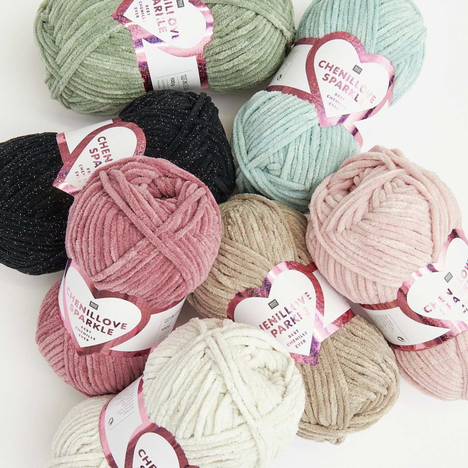 Creative Chenillove Sparkle 100g 001 Cream