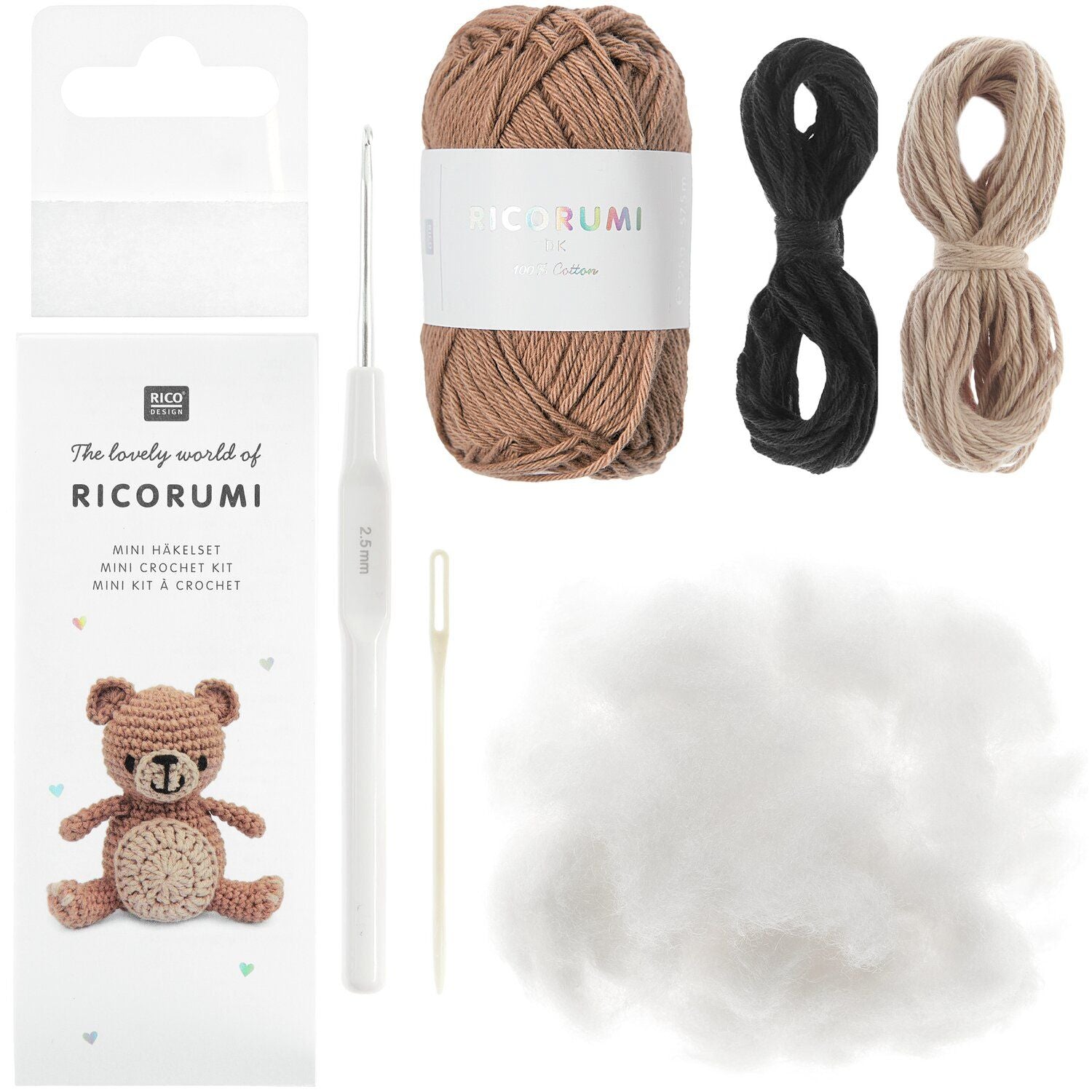 Ricorumi Mini Easy Crochet Set - Teddy Bear