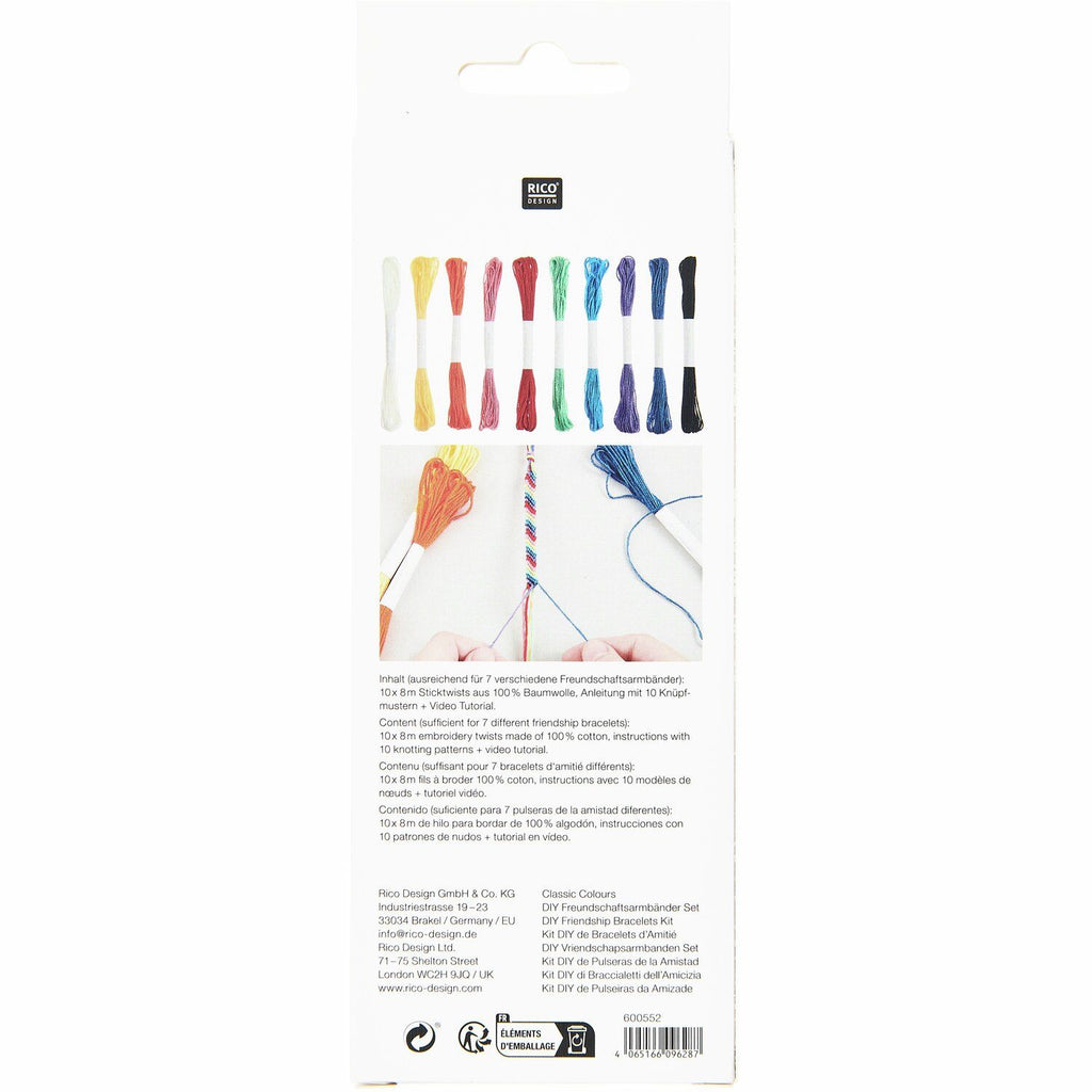 Friendship Bracelet Kit Set : Classic Colours