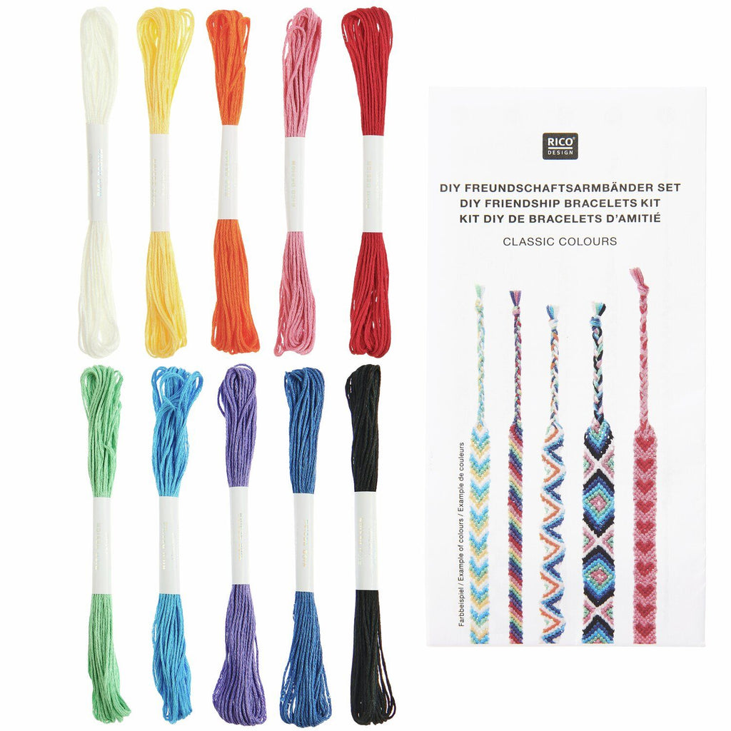 Friendship Bracelet Kit Set : Classic Colours