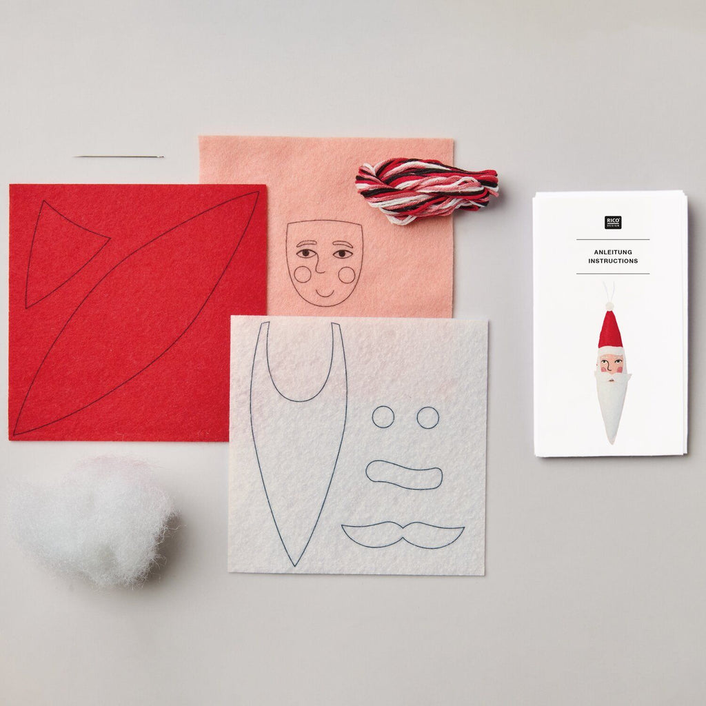 Embroidery kit: Felt Santa Pendant Decoration