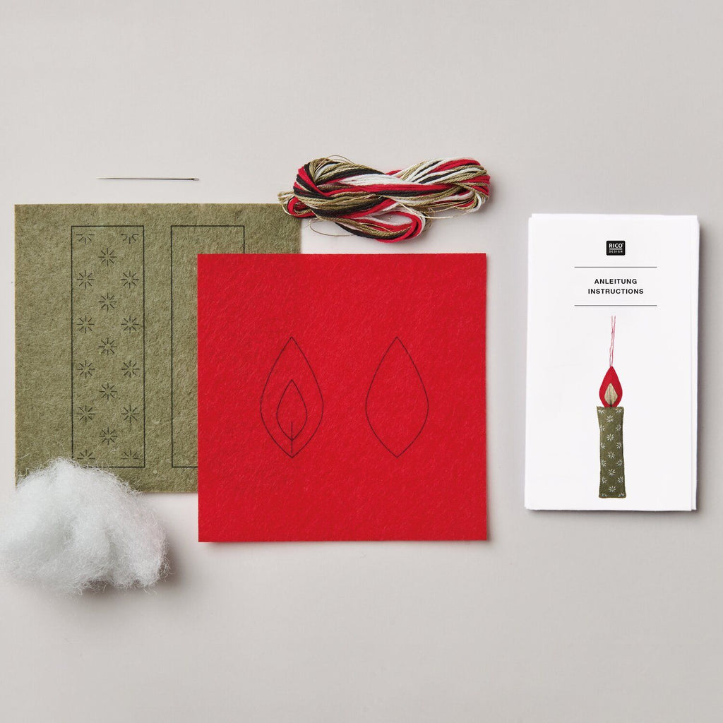 Embroidery kit: Felt Candle Decoration