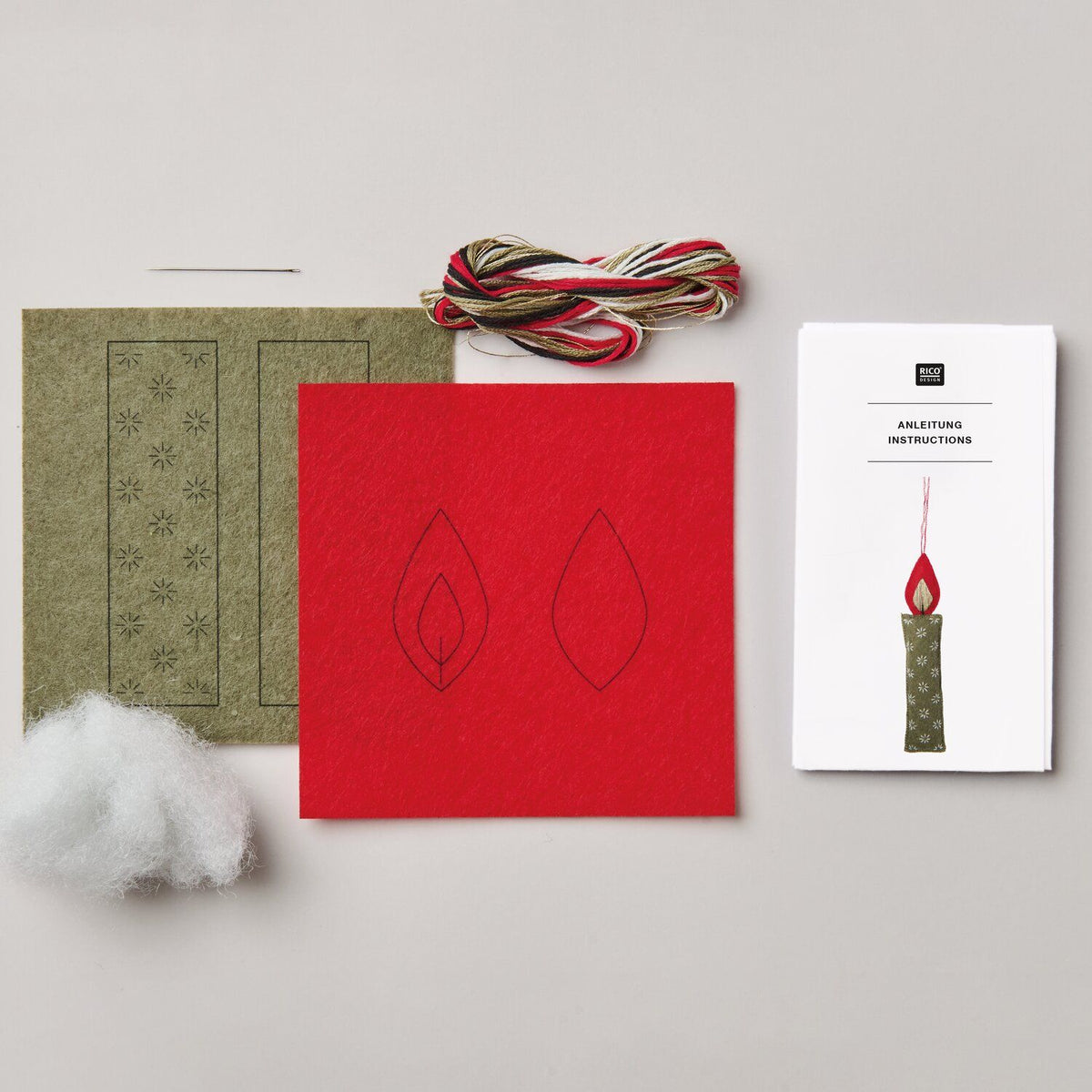 Embroidery kit: Felt Candle Decoration