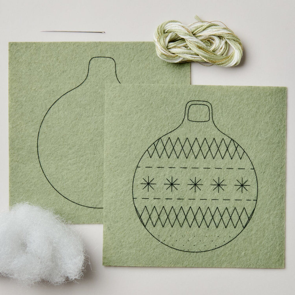 Embroidery kit: Felt Bauble Decoration