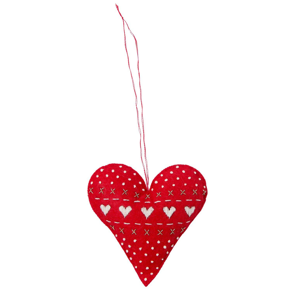 Embroidery kit: Felt Heart Decoration