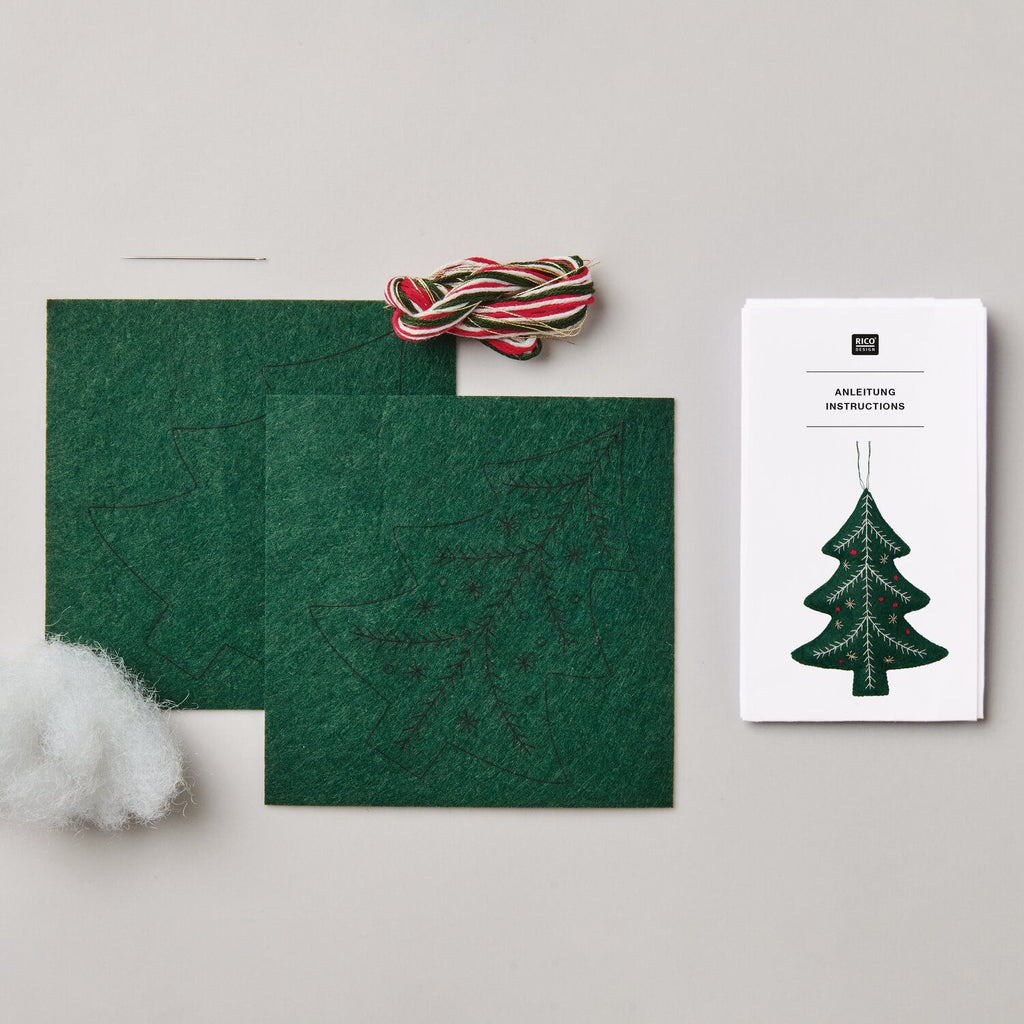 Embroidery kit: Felt Christmas tree decoration