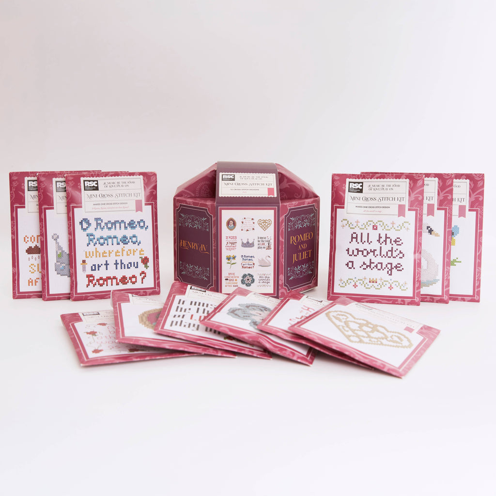 Royal Shakespeare Company 12 Mini Cross Stitch Kit, Love