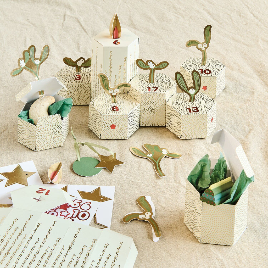 Mistletoe hot Foil Advent Calendar Craft Kit