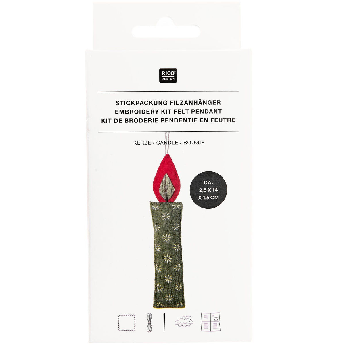 Embroidery kit: Felt Candle Decoration