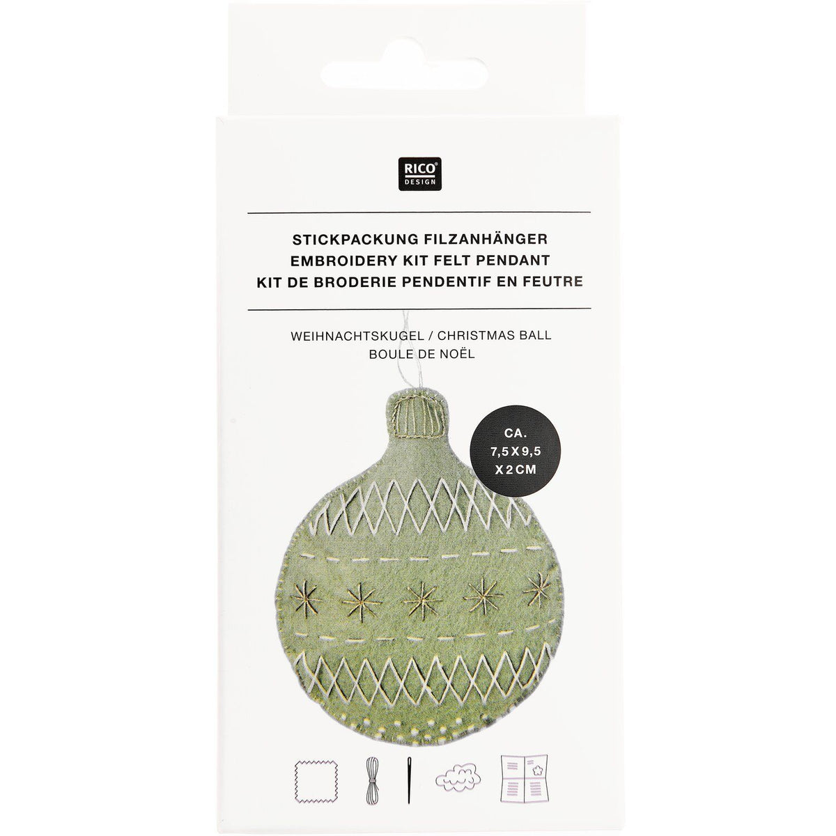Embroidery kit: Felt Bauble Decoration