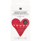 Embroidery kit: Felt Heart Decoration