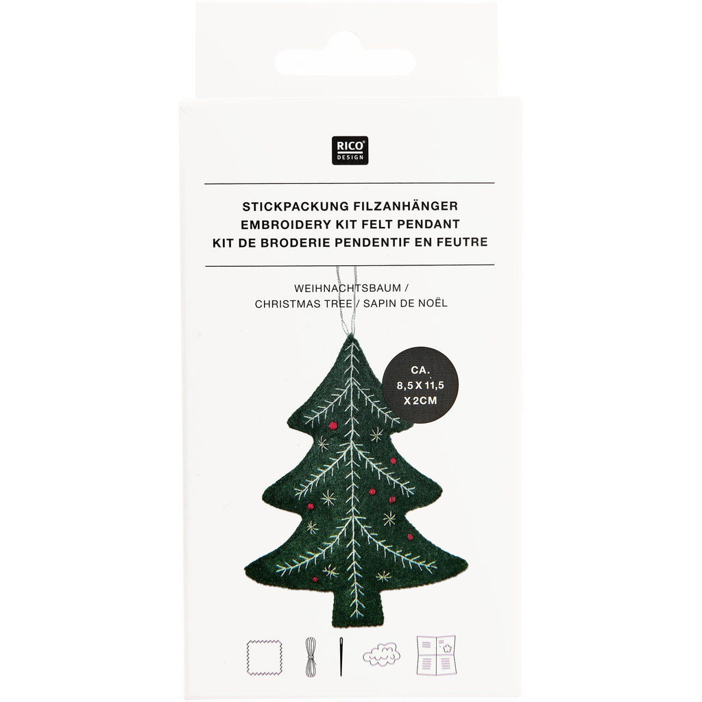 Embroidery kit: Felt Christmas tree decoration