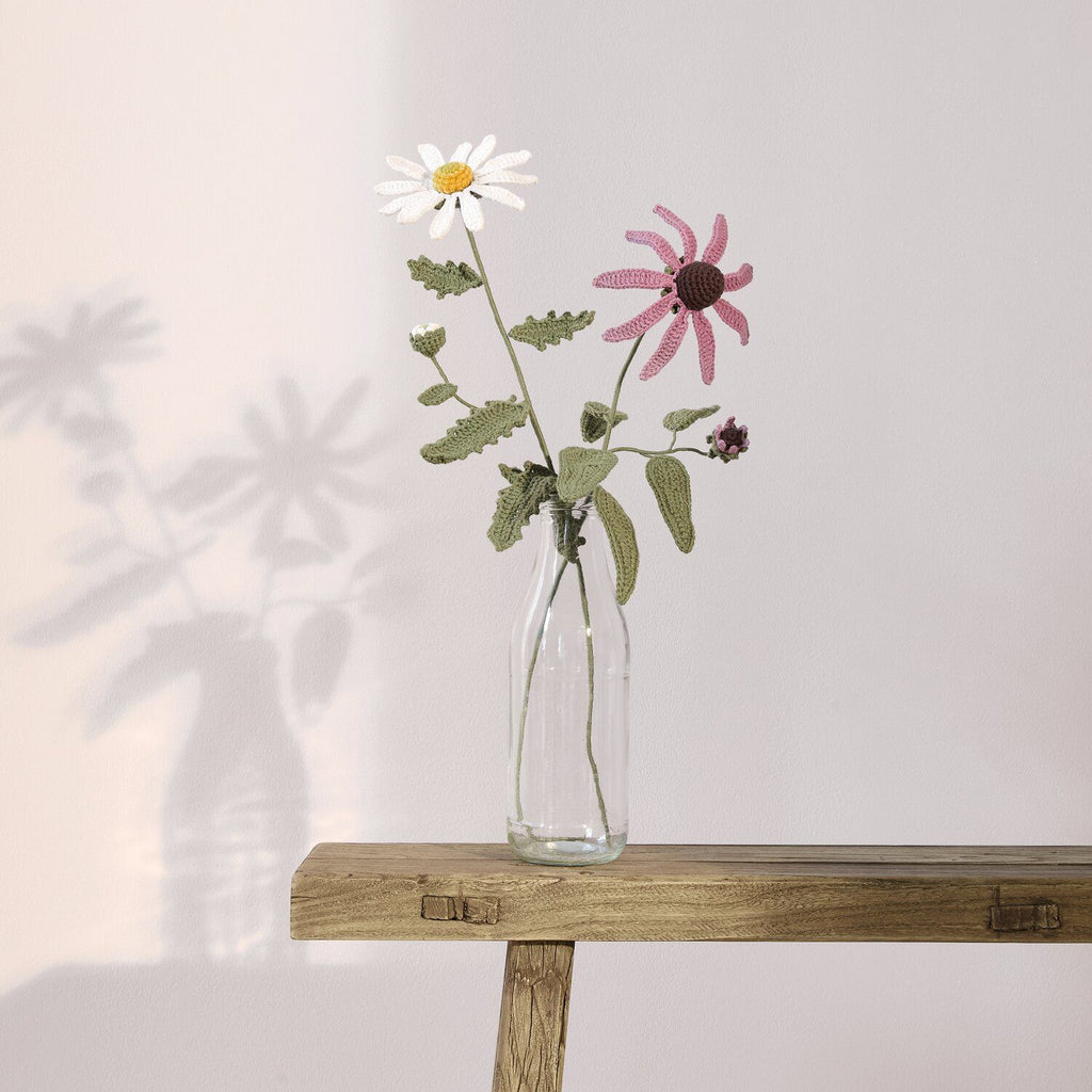 Floral Paper Wire White 50cm x 10 pieces