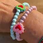 Green Heart Bracelet Kit with Glass Beads