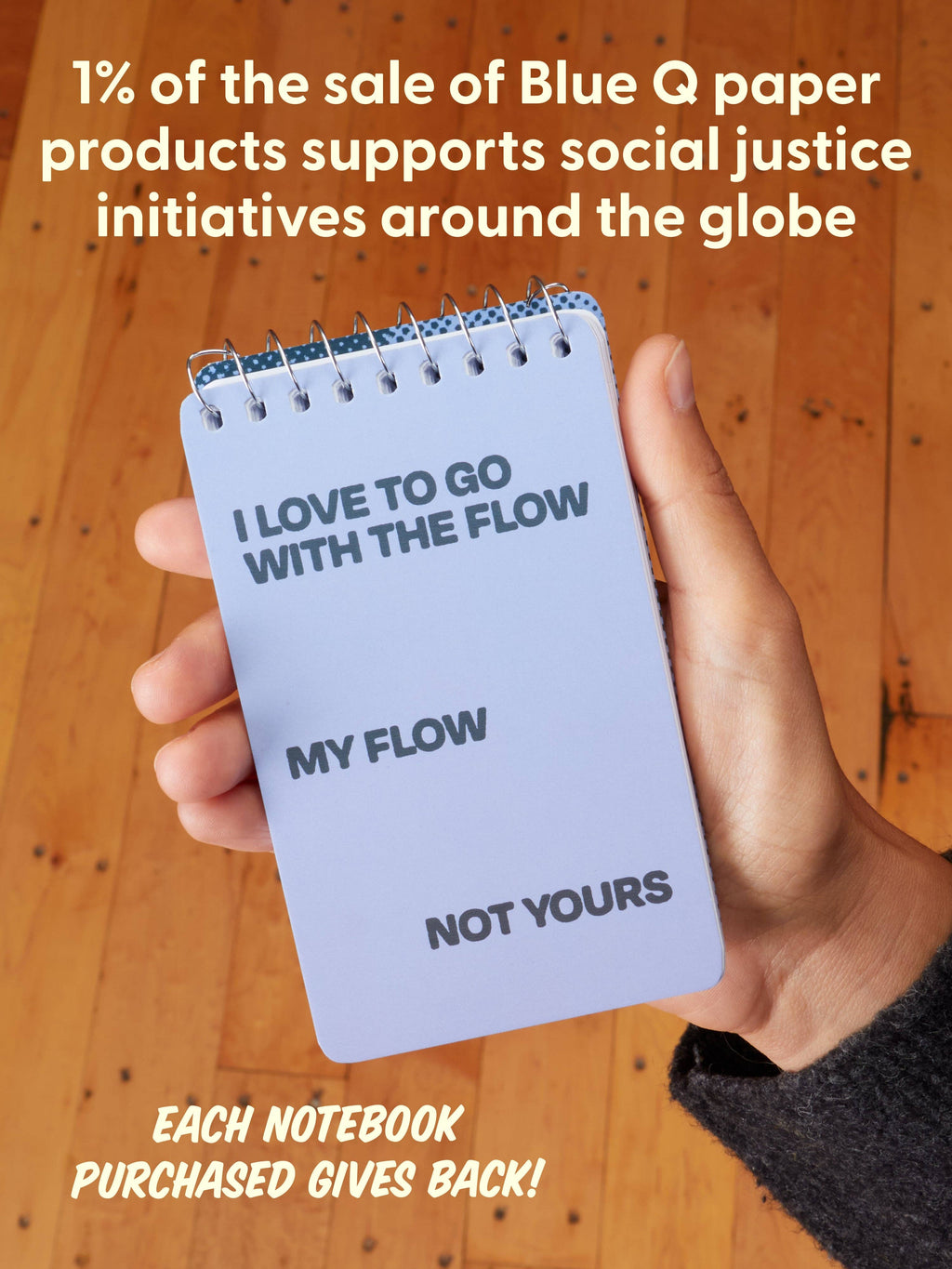 I Love To Go With The Flow : Spiral Notebook
