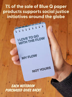 I Love To Go With The Flow : Spiral Notebook