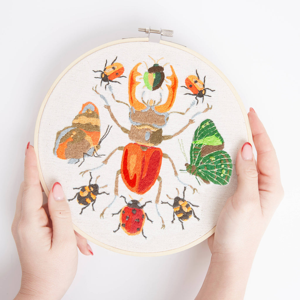 Natural History Museum Embroidery Hoop Kit, Insects 8"