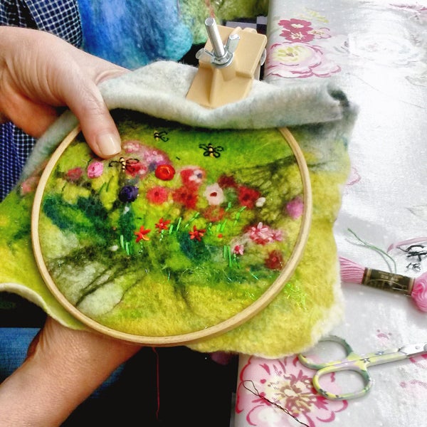 Feltbroidery : Felting Pictures + Embroidery Workshop
