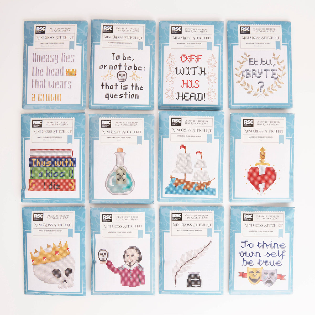 Royal Shakespeare Company 12 Mini Cross Stitch Histories & Tragedies