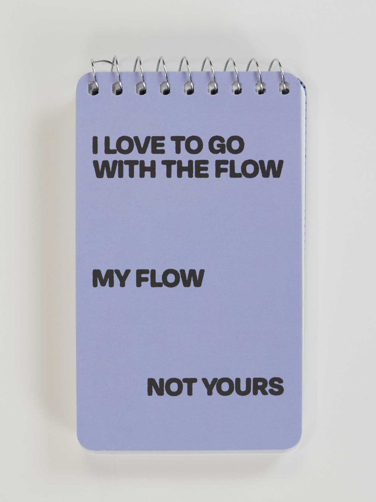 I Love To Go With The Flow : Spiral Notebook