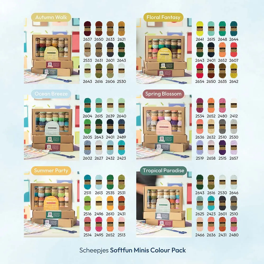 Scheepjes Softfun Colour Pack 12 x 20g Autumn Walk