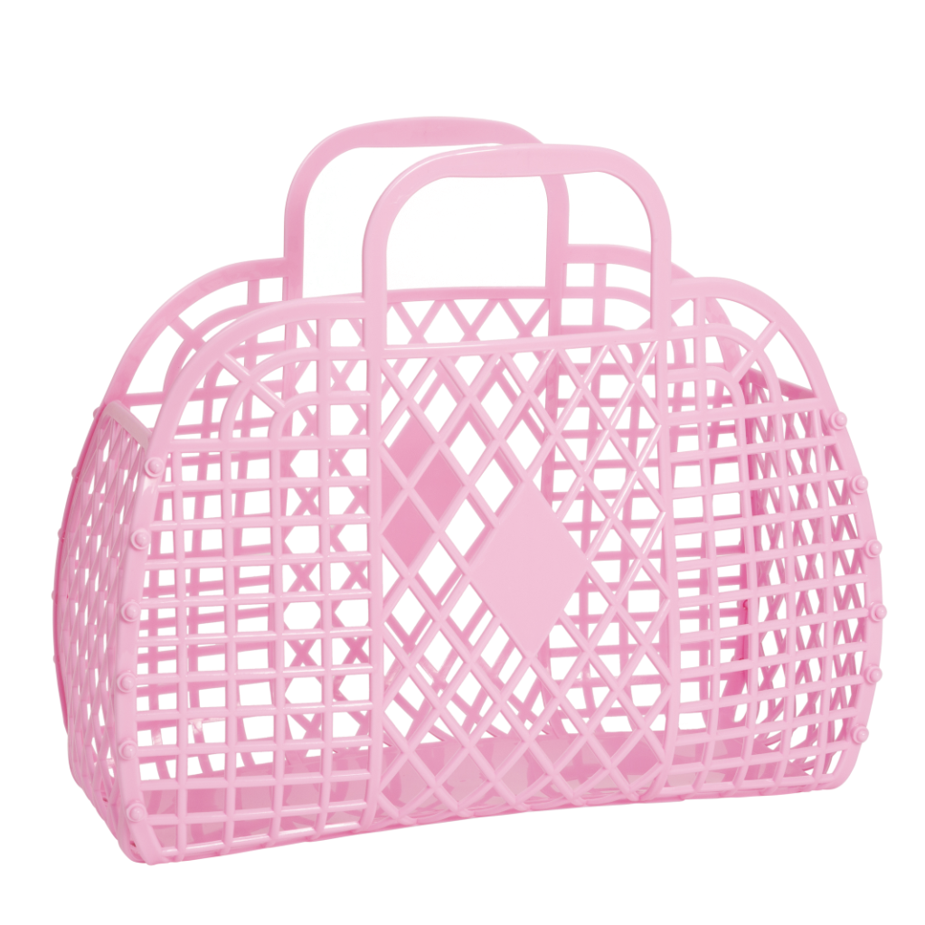 Retro Basket Jelly Bag - Small: Bubblegum Pink