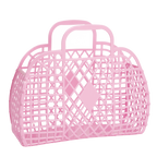 Retro Basket Jelly Bag - Small: Bubblegum Pink