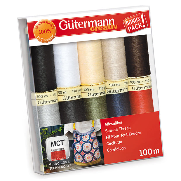 Gutermann Basics Sewing Thread Set: 10 x 100m Reels