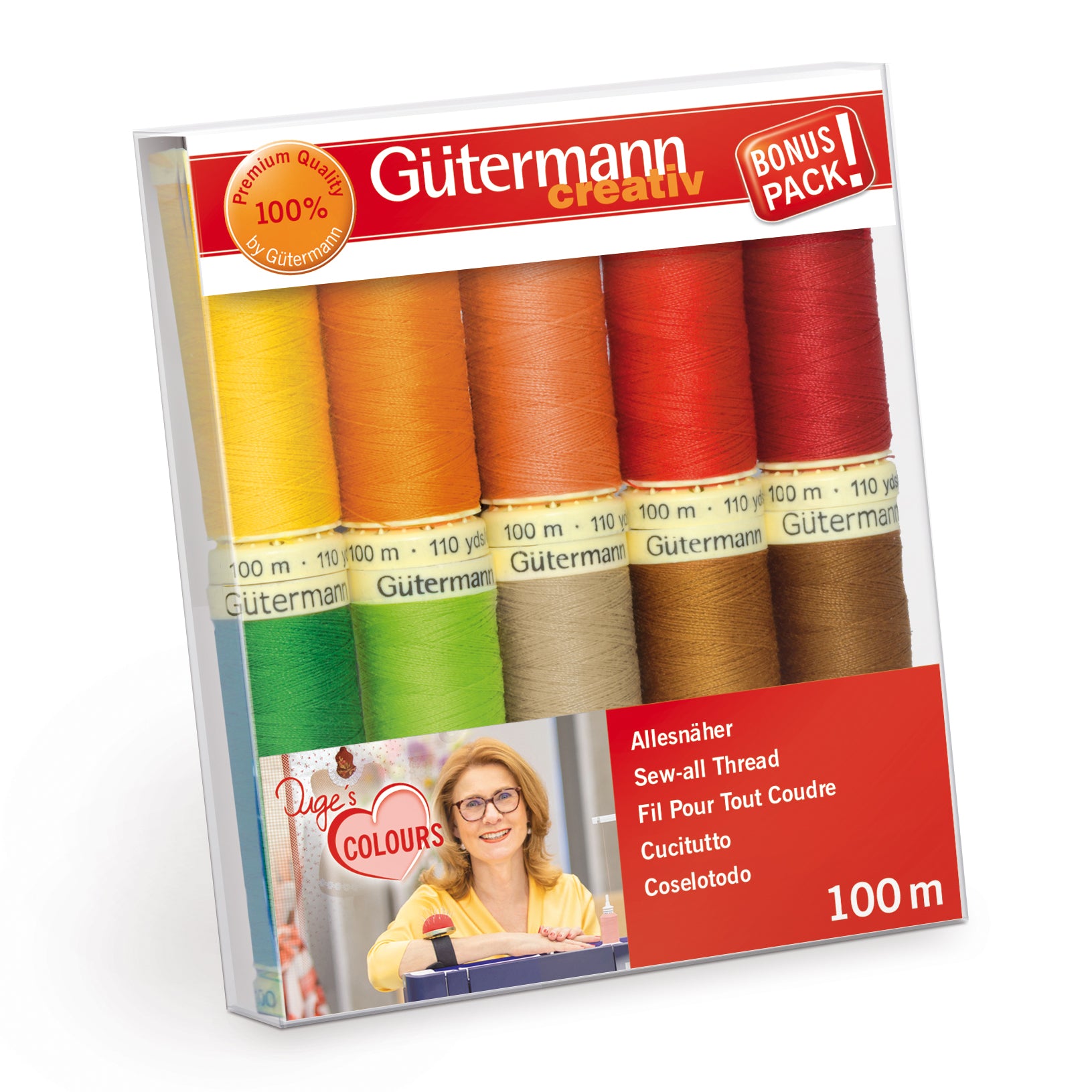 Gutermann Brights Sewing Thread Set: 10 x 100m Reels