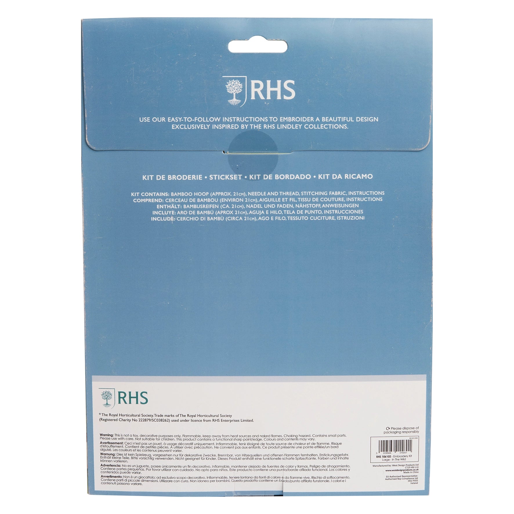 RHS Embroidery Kit : In the Wild