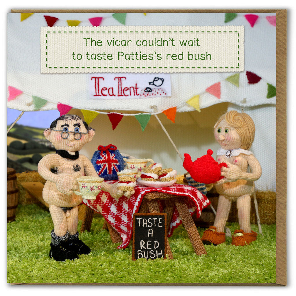 Greetings Card : Nudinits : Pattie's Red Bush