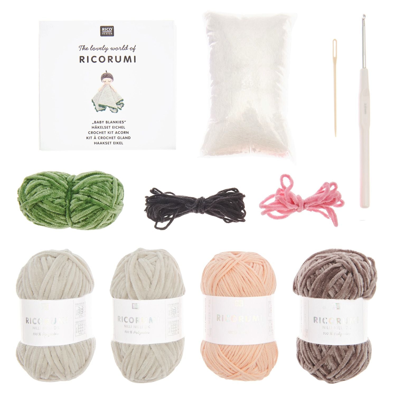 Ricorumi Crochet Kit : Baby Blankie : Acorn