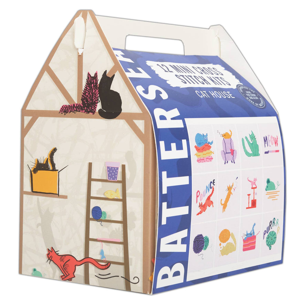 Battersea 12 Mini Cross Stitch Kit, Cat, Aida Fabric