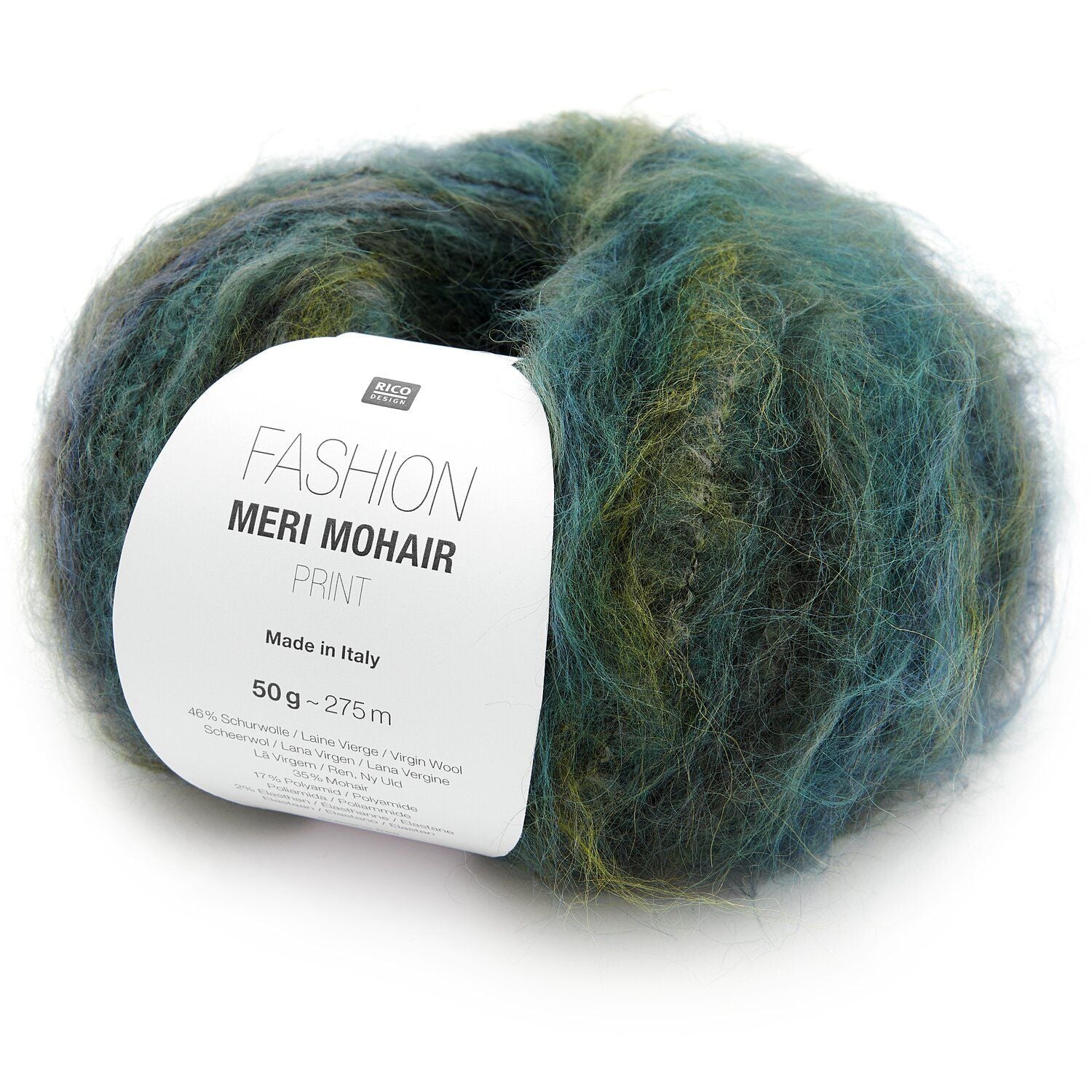 Rico Fashion Meri Mohair Print : 004 Deep Sea (D)