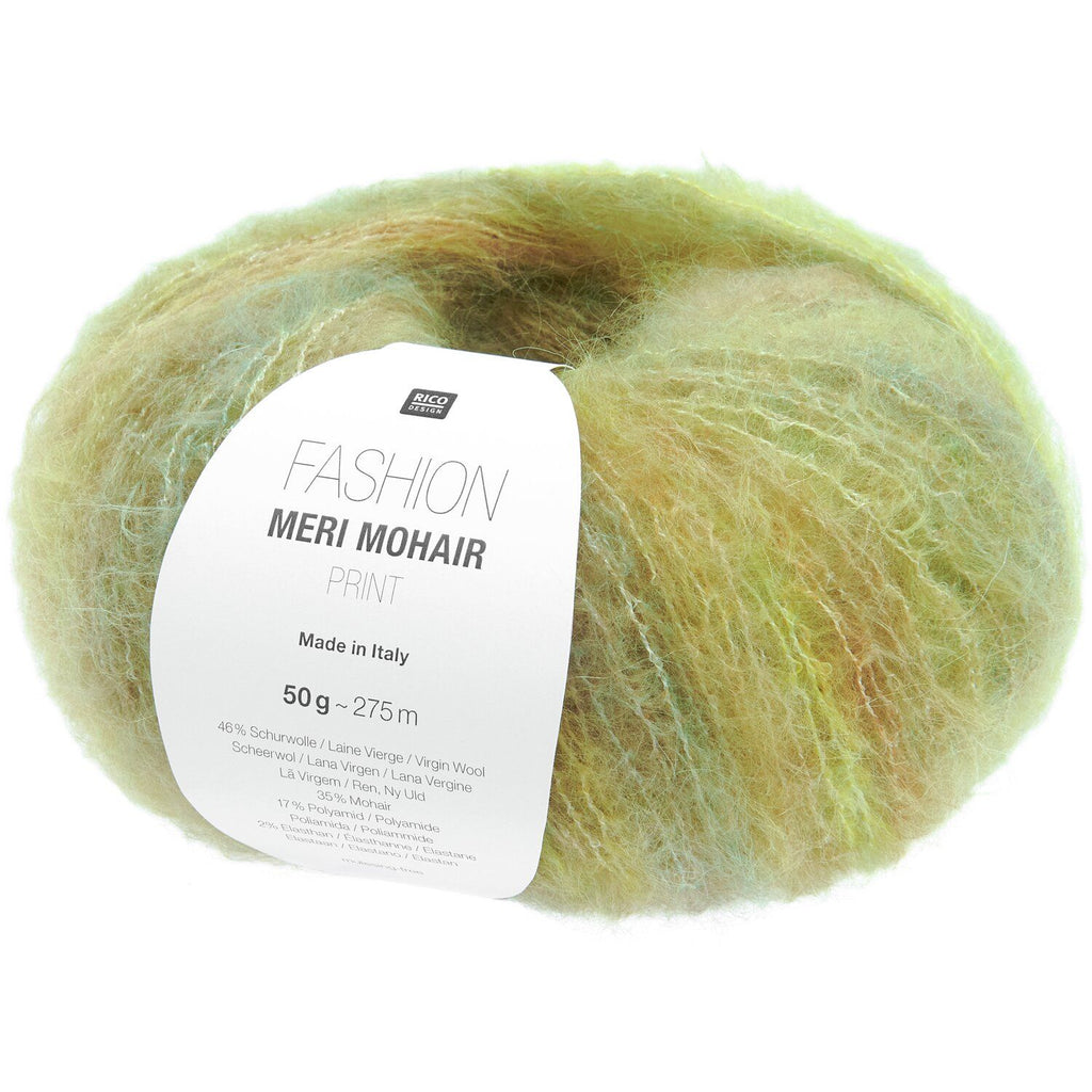 Rico Fashion Meri Mohair Print : 001 Fresh Lime (D)