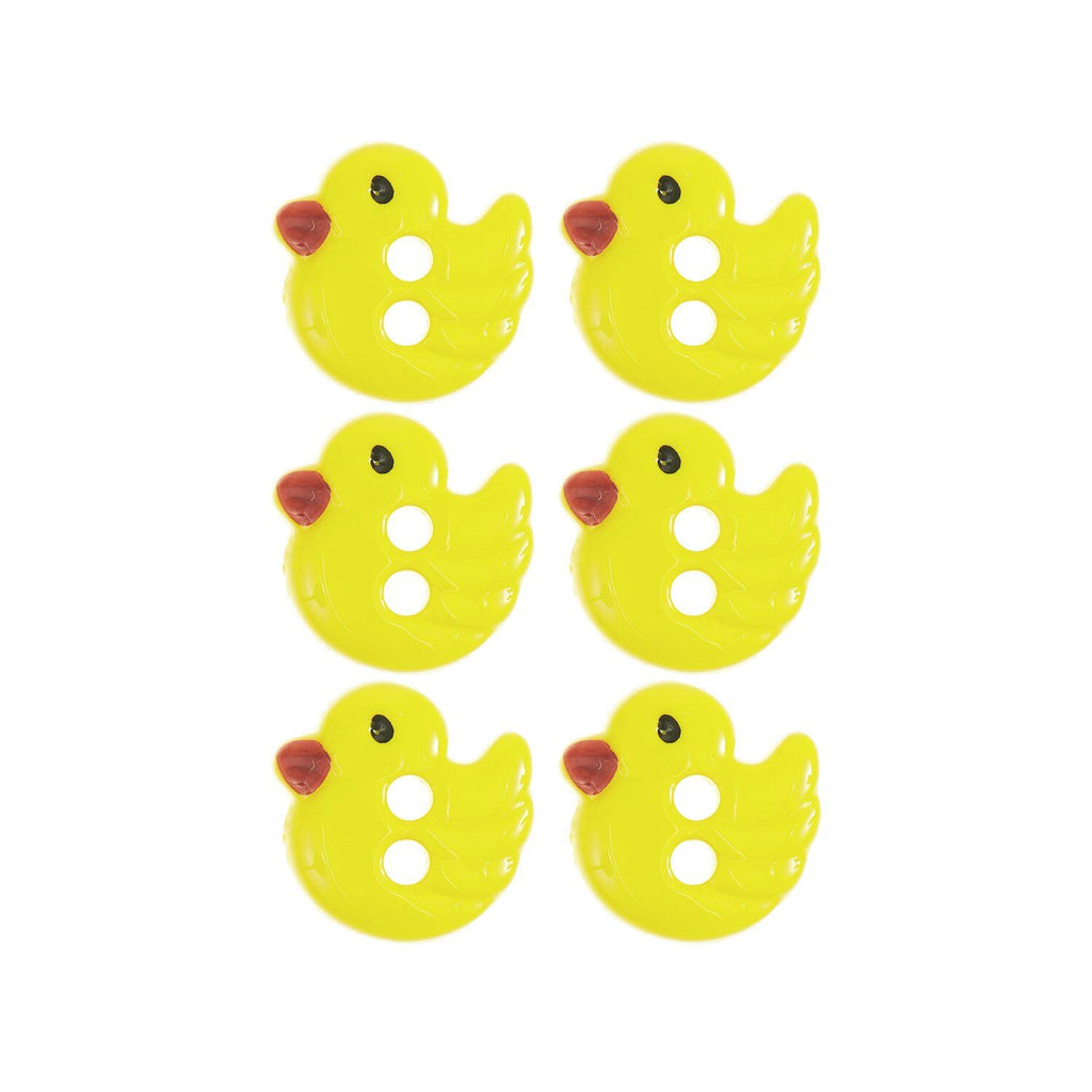 Button Set : Yellow Baby Chick Buttons x 6