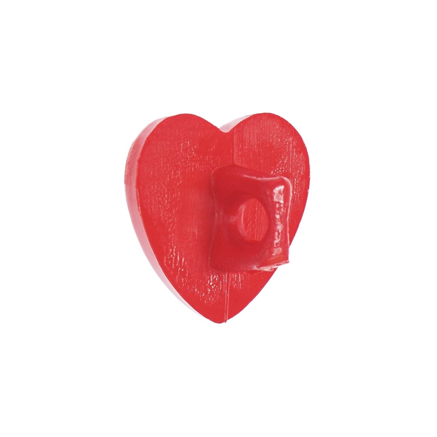 Button Set : Red Heart Buttons x 6