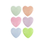 Button Set : Pastel Heart Buttons x 6