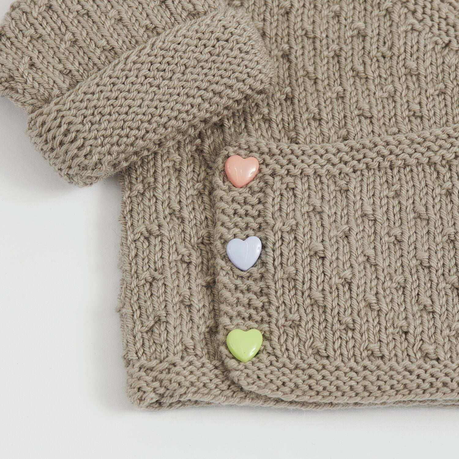 Button Set : Pastel Heart Buttons x 6