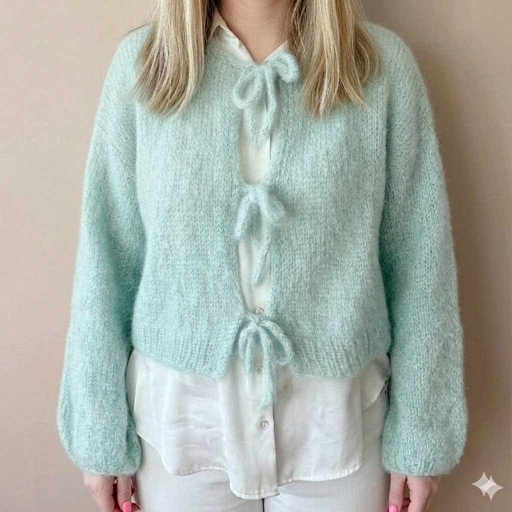 Ballerina Mohair Cardigan Knitting Kit Pack