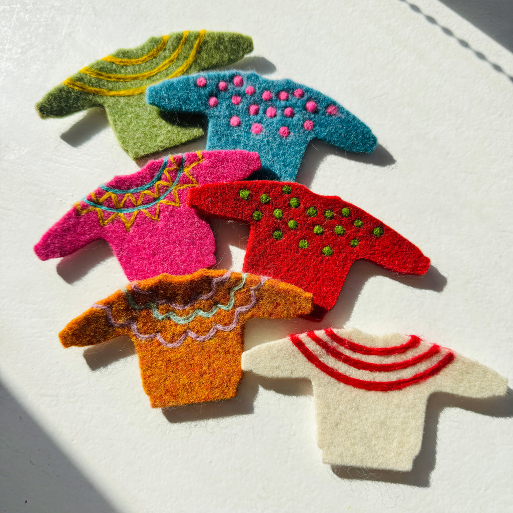 Christmas Jumpers Decorations Needle Felting Kit : Limited Edition