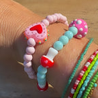 Toadstool Bracelet Kit with Glass Beads