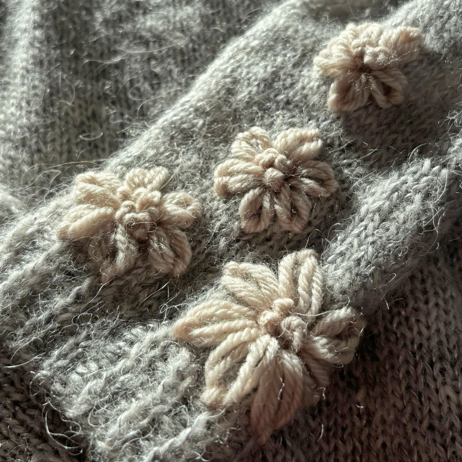 Wool Hand Embroidery on Knitting Workshop