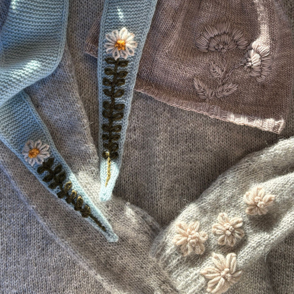 Wool Hand Embroidery on Knitting Workshop