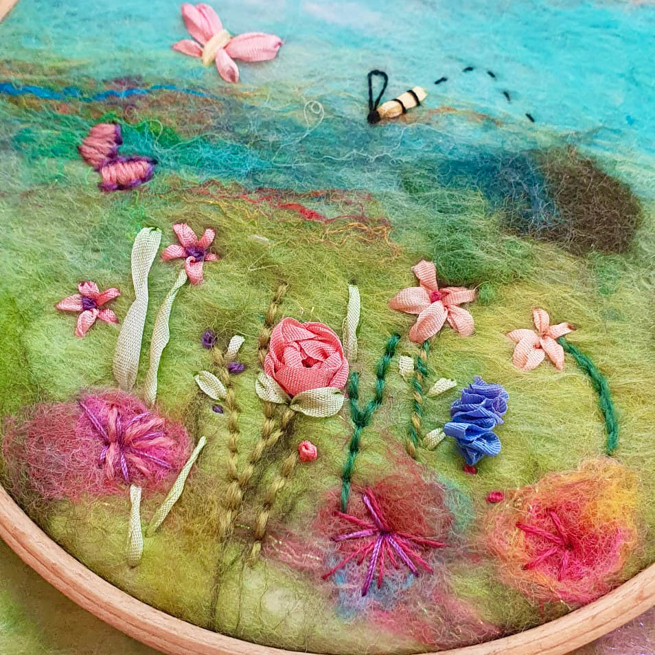 Feltbroidery : Felting Pictures + Embroidery Workshop