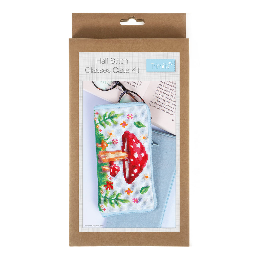 Half Stitch / Tapestry Kit : Stitch Your Own Glasses Case: Toadstool